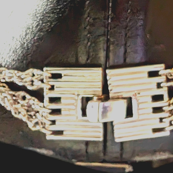 Vintage signed Crown Trifari 5 Strand layered Silver Tone Necklace - Picture 5 of 8